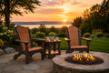 Premium Adirondack Chair Fire Pit Set